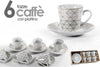 Set-6-Tazzine-Caffè-+-6-Piattini-Tazzina-Classico-Moderno-Bianco-Eleganti-780721