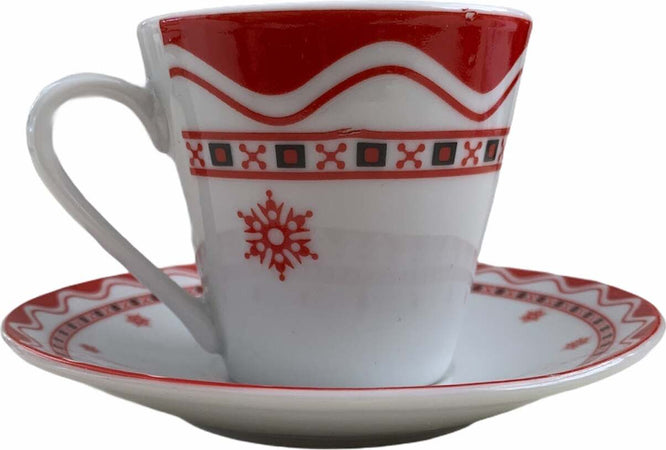 Set 6 Tazzine con piattini Natalizi per caffè da arredamento. Casa e cucina/Decorazioni per interni/Addobbi e decorazioni per ricorrenze/Decorazioni natalizie/Oggettistica MagiediNatale.it - Altamura, Commerciovirtuoso.it