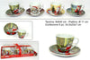 Set 6 Tazzine Tazze Caff? Con Piattini Ceramica Decorata Fantasia Natale Prodotti Natalizi Trade Shop italia - Napoli, Commerciovirtuoso.it