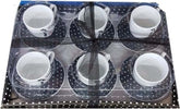 Set 6 Tazzine Tazze Caff? Con Piattini Ceramica Decorata Fantasia Pois Neri Casa, arredamento e bricolage > Cucina > Tazze e Bicchieri Trade Shop italia - Napoli, Commerciovirtuoso.it
