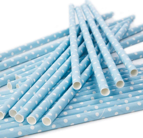 Set 60 Pezzi Cannucce Azzurro Pois 20cm Carta Cannuccia Compleanno Party Festa Casa, arredamento e bricolage > Prodotti per Feste Trade Shop italia - Napoli, Commerciovirtuoso.it