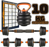 Set-6in1-Multifunzione-Peso-10kg-Manubri-Con-Bilanciere-E-Kettlebell-Componibile