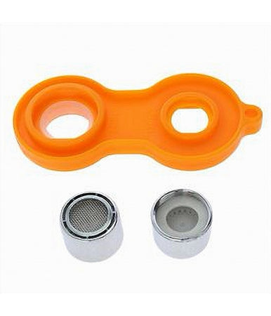 Set 6pz Aeratore Per Rubinetti F22 Abs Filtro A Rete Rompigetto Con Chiave 87987