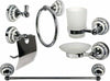 Set 6pz Bagno Acciaio Vetro Ceramica Blu Nere 52438 Porta Rotolo Sapone Asciugamano Casa, arredamento e bricolage > Accessori Bagno > Set da Bagno Trade Shop italia - Napoli, Commerciovirtuoso.it