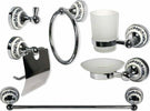Set 6pz Bagno Acciaio Vetro Ceramica Blu Nere 52438 Porta Rotolo Sapone Asciugamano Casa, arredamento e bricolage > Accessori Bagno > Set da Bagno Trade Shop italia - Napoli, Commerciovirtuoso.it