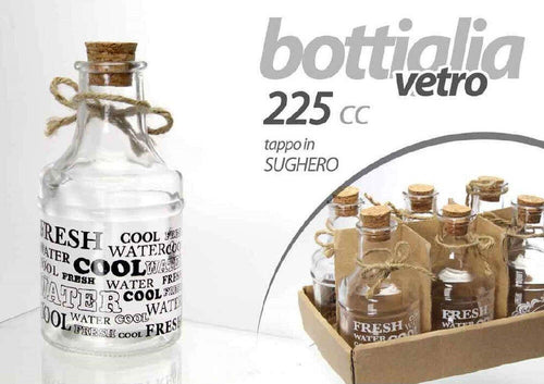 Set 6pz Bottiglia Bottiglietta In Vetro Tappo In Sughero Decorative 225cc 742293 Casa e cucina/Stoviglie/Bicchieri e cristalli/Brocche carraffe e decanter/Brocche e caraffe Trade Shop italia - Napoli, Commerciovirtuoso.it