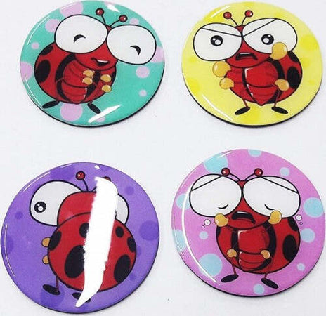 Set-6pz-Calamita-6cm-Coccinella-Portafortuna-Magnete-Plastica-Bomboniera-Compleanno-Festa