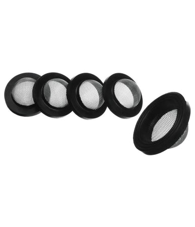 Set 6pz Guarnizioni In Gomma Nera Con Filtro A Rete Convessa In Acciaio 1/2 52445