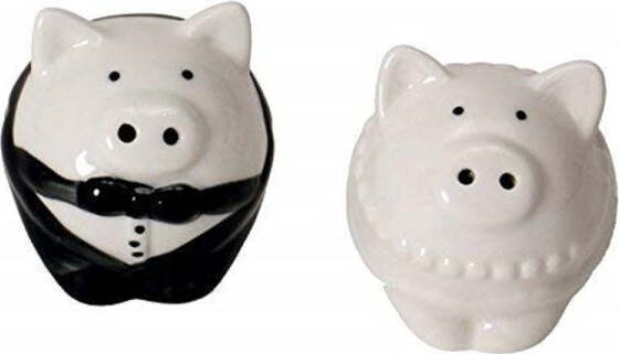 Set-6pz-Sale-Peppe-Coppia-Maialini-Sposi-Ceramica-Segnaposto-Saliera-Bomboniera-Matrimoni