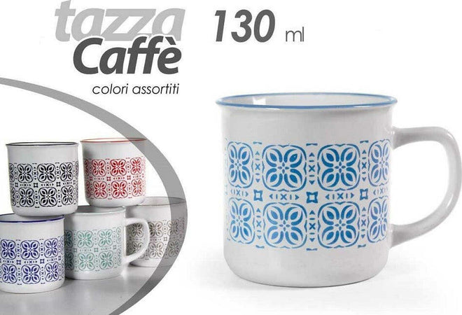 Set 6pz Tazza Tazzina Caff? 130ml Organza Americano Lungo Italiano 783760 Col. Ass. Casa e cucina/Stoviglie/Piatti ciotole e vassoi/Tazze e piattini/Tazze e tazzine da caffè Trade Shop italia - Napoli, Commerciovirtuoso.it