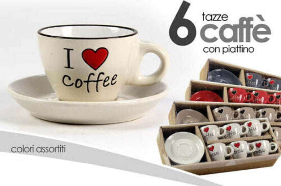 Amuse, tazza professionale Cozy Collection, per caffè, tè o cioccolato, set da 6 pezzi, misura media da 340 ml