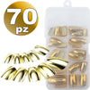 SET 70 TIPS TIP PER MANI ORO MEZZE FRENCH RICOSTRUZIONE UNGHIE FINTE NAIL ART Bellezza/Manicure e pedicure/Decorazioni per unghie/Attrezzatura per Nail Art/Kit di decorazione Trade Shop italia - Napoli, Commerciovirtuoso.it