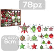 Set 78 Palline Natalizie Decorazioni 6 Cm Addobbi Per Albero Di Natale Xc-8270 Casa, arredamento e bricolage > Prodotti per Feste > Prodotti Natalizi Trade Shop italia - Napoli, Commerciovirtuoso.it