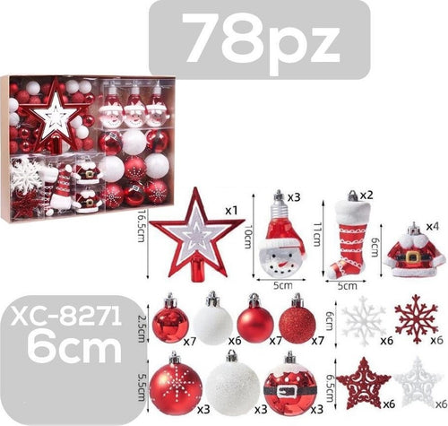 Set 78 Palline Natalizie Decorazioni 6 Cm Addobbi Per Albero Di Natale Xc-8271 Casa, arredamento e bricolage > Prodotti per Feste > Prodotti Natalizi Trade Shop italia - Napoli, Commerciovirtuoso.it