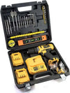Set-78-Pz-Trapano-Avvitatore-A-Batteria-24v-Litio-Ricaricabile-Accessori-Valigia