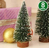 Set-8-Alberelli-Innevati-Mini-Albero-Di-Natale-16cm-Decorazioni-Addobbi-Natalizi