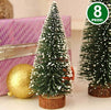Set-8-Alberelli-Innevati-Mini-Albero-Di-Natale-16cm-Decorazioni-Addobbi-Natalizi