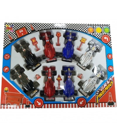 Set 8 Mini Auto F1 Corsa Grand Premio Macchina 4 Ruote Macchinine Gioco Bambini