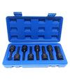 Set 8 Pezzi Chiavi Bussole Torx Attacco 1/2 T30 T80 A Impatto Lunghe 78 Mm