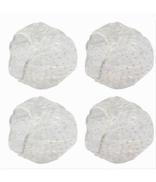 Set 8 Pz Cuffia Per Doccia Bagno Elastico Fantasia A Pois Protegge Capelli 79525