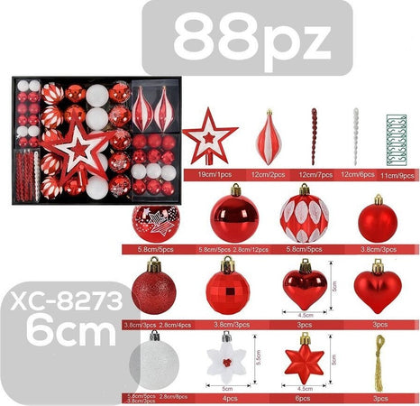 Set 88 Palline Natalizie Decorazioni 6 Cm Addobbi Per Albero Di Natale Xc-8273 Casa, arredamento e bricolage > Prodotti per Feste > Prodotti Natalizi Trade Shop italia - Napoli, Commerciovirtuoso.it