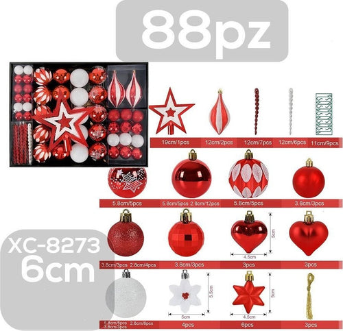 Set 88 Palline Natalizie Decorazioni 6 Cm Addobbi Per Albero Di Natale Xc-8273 Casa, arredamento e bricolage > Prodotti per Feste > Prodotti Natalizi Trade Shop italia - Napoli, Commerciovirtuoso.it