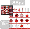 Set-88-Palline-Natalizie-Decorazioni-6-Cm-Addobbi-Per-Albero-Di-Natale-Xc-8273