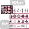 Set-88-Palline-Natalizie-Decorazioni-6-Cm-Addobbi-Per-Albero-Natale-Colore-Rosa
