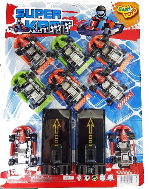 SET 8PZ. AUTO DA CORSA KART 2 PIATTAFORMA LANCIO GRAND PREMIO MACCHINA GIOCATTOLO Giochi e giocattoli/Veicoli/Macchine e camion/Auto e auto da corsa Trade Shop italia - Napoli, Commerciovirtuoso.it