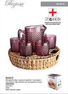 Preziosa Set Aperitivo Rosa 8 Pezzi Made in Italy 6 Bicchieri +1 Caraffa +1 Vassoio con Scomparti BC0016 set aperitivo L'Orchidea - Siderno, Commerciovirtuoso.it