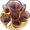 Preziosa Set Aperitivo Rosa 8 Pezzi Made in Italy 6 Bicchieri +1 Caraffa +1 Vassoio con Scomparti BC0016 set aperitivo L'Orchidea - Siderno, Commerciovirtuoso.it