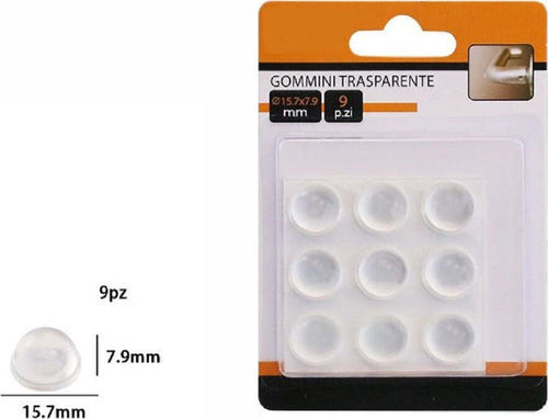 Set 9 Gommini Adesivi Protezione Pavimenti Trasparenti Rotondi 15.7x7.9mm 66099 Casa, arredamento e bricolage > Bricolage e fai da te > Minuteria Trade Shop italia - Napoli, Commerciovirtuoso.it