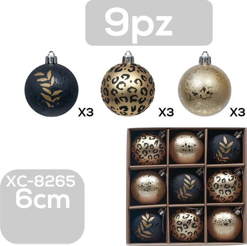Set 9 Palline Natalizie Decorazioni 6 Cm Addobbi Per Albero Di Natale Xc-8265 Casa, arredamento e bricolage > Prodotti per Feste > Prodotti Natalizi Trade Shop italia - Napoli, Commerciovirtuoso.it