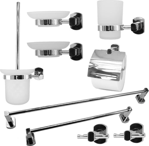 Set 9 Pezzi Accessori da Bagno Gold Acciaio Cromato Casa e cucina/Bagno/Accessori per il bagno/Dosatori e porta accessori/Dosatori per sapone liquido Ogomondo - Martina Franca, Commerciovirtuoso.it