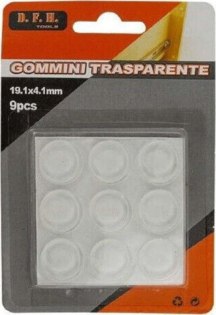 Set 9 Pezzi Gommini Adesivi Protezione Pavimenti Trasparenti Rotondi 19.1x4.1mm Casa, arredamento e bricolage > Bricolage e fai da te > Minuteria Trade Shop italia - Napoli, Commerciovirtuoso.it