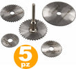 SET ACCESORI 5 DISCHI HSS DENTATI PER MINI TRAPANO DREMEL 2000 RPM PER LEGNO Fai da te/Utensili elettrici e a mano/Accessori per utensili elettrici/Accessori per frese verticali/Punte per frese verticali/Punte per falegnameria Trade Shop italia - Napoli, Commerciovirtuoso.it