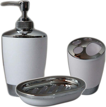 SET ACCESSORI BAGNO PORTA SAPONETTA DISPENSER SAPONE LIQUIDO PORTA SPAZZOLINI  Trade Shop italia - Napoli, Commerciovirtuoso.it