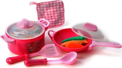 Set-Accessori-Cucina-Con-Pentole-Padelle-E-Coperchi-Grandi-Gioco-Per-Bambine