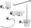 Set Accessori da Bagno 5 Pezzi Cromo Vetro Satinato Casa e cucina/Bagno/Accessori per il bagno/Dosatori e porta accessori/Dosatori per sapone liquido Ogomondo - Martina Franca, Commerciovirtuoso.it