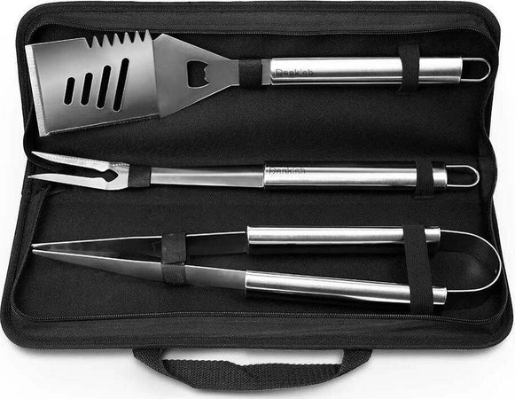 Set Accessori Utensili Barbecue Bbq Con Forchettone Pinza Spatola Apribottiglia Articoli da Giardino > Barbecue > Prodotti Da Esterno Trade Shop italia - Napoli, Commerciovirtuoso.it