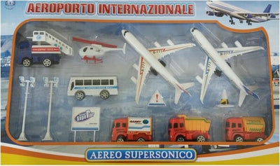 Set-Aereoporto-Internazionale-Aereo-Camion-Bambini-Da-3-Anni-Giocattolo