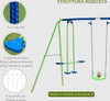 Set-Altalene-da-Giardino-per-4-Bambini,-1-Altalena-Doppia-e-2-Altalene-Singole,-Capacità-di-peso-45kg-(Altalena)-180kg-(Totale),-280x140x178cm-YH5344-035YH5
