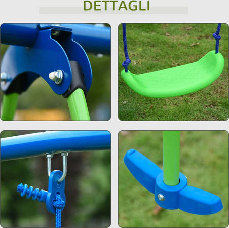 Set-Altalene-da-Giardino-per-4-Bambini,-1-Altalena-Doppia-e-2-Altalene-Singole,-Capacità-di-peso-45kg-(Altalena)-180kg-(Totale),-280x140x178cm-YH5344-035YH5