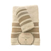 Set Asciugamani 1+1 Via Roma 60 Lino – Spugna di Cotone Jacquard 420 gr/m²