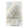 Set Asciugamani 1+1 Via Roma 60 Lino – Spugna di Cotone Jacquard 420 gr/m²