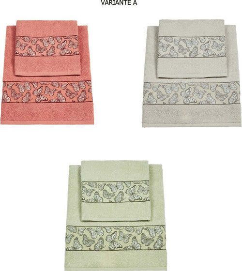 Set-asciugamani-viso-e-ospite-Butterfly-Vingi
