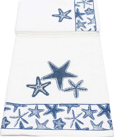 Set-asciugamano-bagno-Vingi-Ricami-Stelle-marine