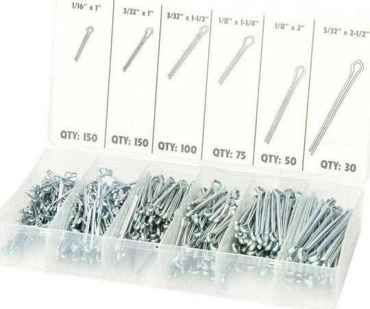Set Assortimento 555 Pezzi Coppiglie Perni Fermi Di Sicurezza Varie Misure Fai da te/Ferramenta/Chiodi viti ed elementi di fissaggio/Perni/Copiglie Trade Shop italia - Napoli, Commerciovirtuoso.it
