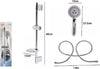 Set-Asta-Doccia-Saliscendi-Cromata-Con-Tubo-Porta-Sapone-Soffione-Doccetta-79360