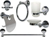 Set-Bagno-6-Pz-Acciaio-E-Vetro-Punti-Luce-Cristalli-Porta-Rotolo-Saponetta-52437